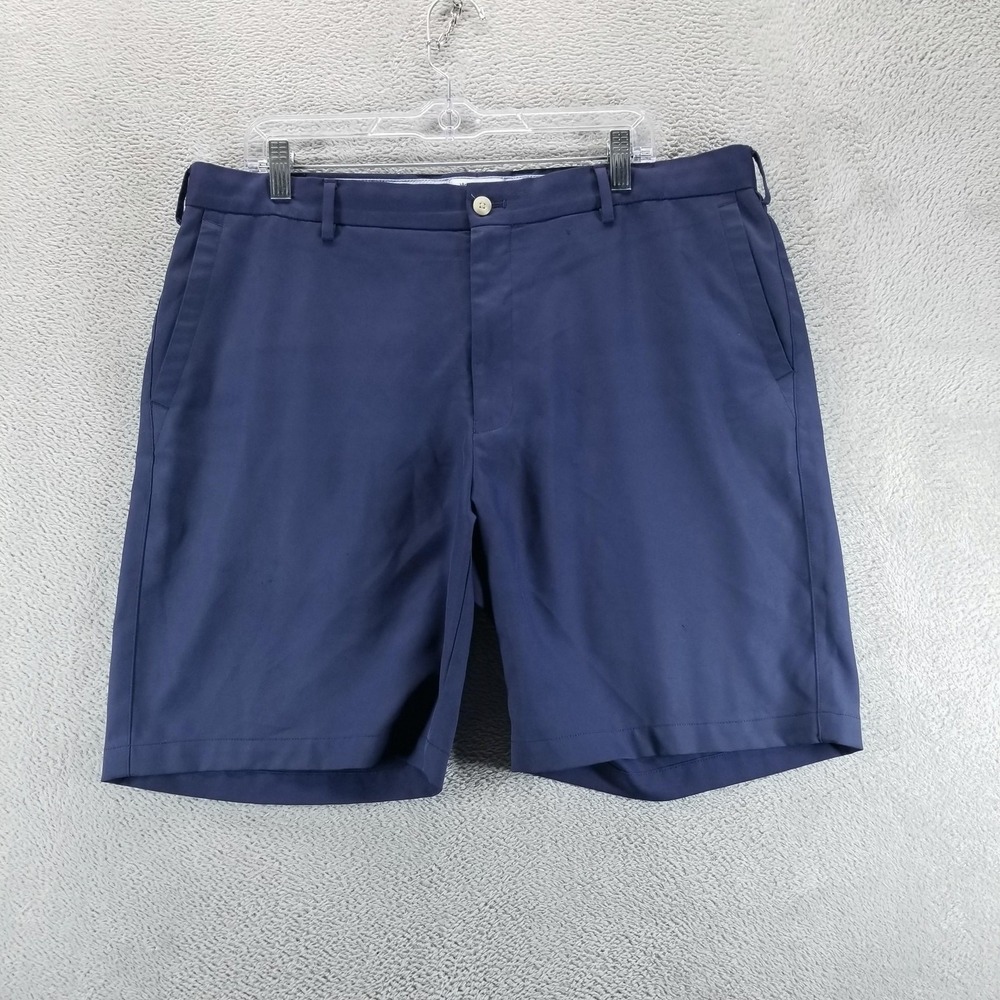 Peter Millar Shorts Mens 38 Blue Salem Performance Chino 8" Golf Casual Summer